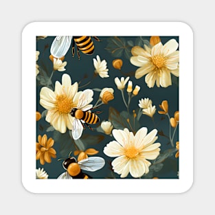 Honeycomb and Bee Pattern 8 Magnet