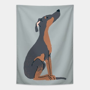 Doberman Illustration Tapestry