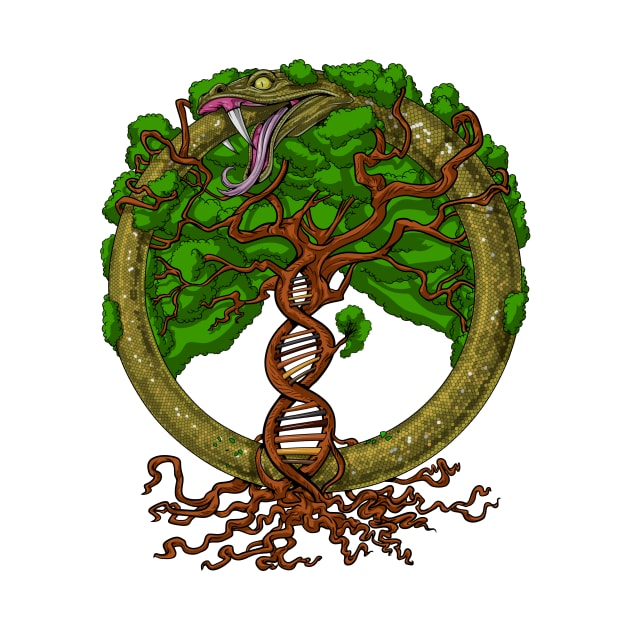 DNA Tree Of Life Ouroboros by underheaven