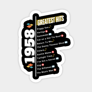 1958 Time Capsule Era - Front & Back - Retro Pop Culture Magnet