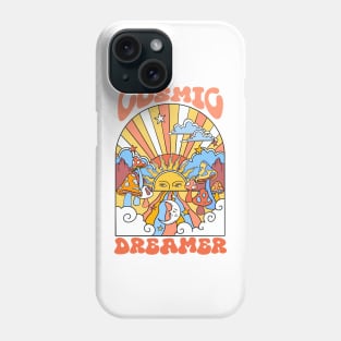 60s Cosmic Dreamer Psychedelic hippie mushroom sunshine Phone Case