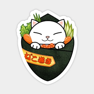 Chubby Cat Temaki Sushi Magnet