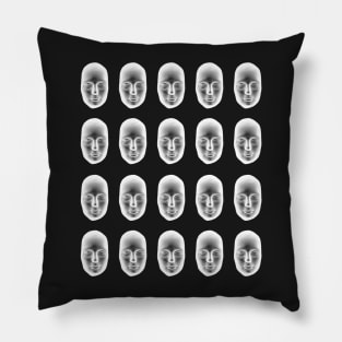 Wall of Faces Pillow