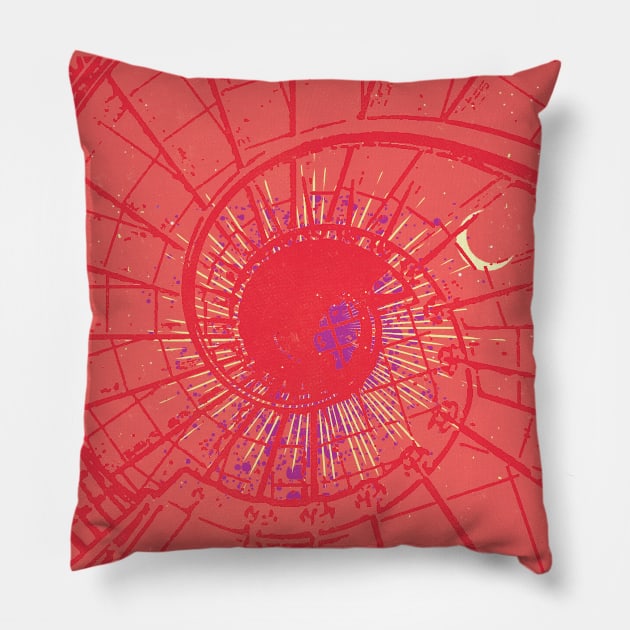 RED SPIRAL Pillow by Showdeer