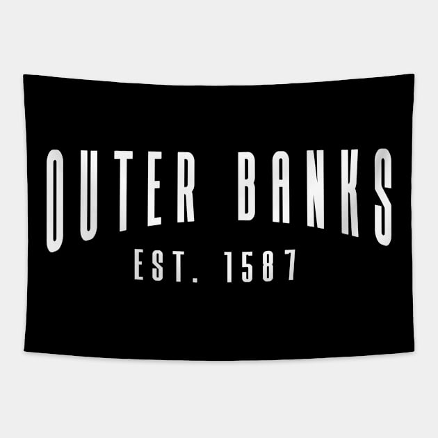 OUTER BANKS EST 1587 Tapestry by Ajiw