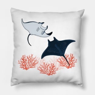 Dance of the Manta ray Pillow