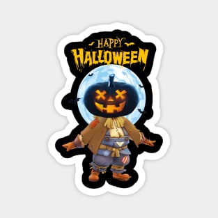 Happy Halloween Pumpkin Scarecrow Magnet