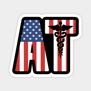 Athletic Trainer - Proud USA Flag American AT Magnet