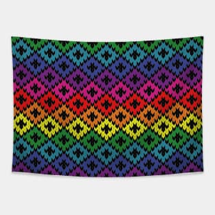 Rainbow Knitting Pattern Design Tapestry