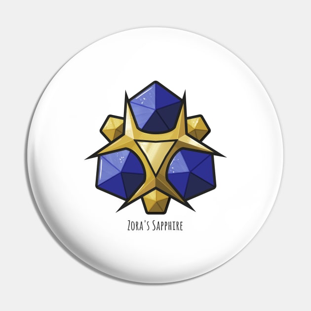 Zora's Sapphire Spiritual Stone Pin by ilustraelleg