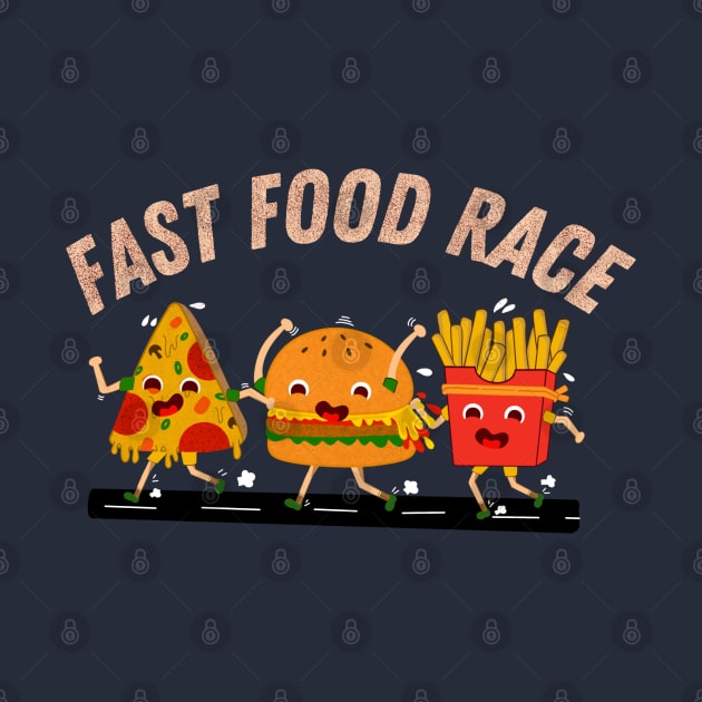 Fast Food Cheat Day Race (Cheeseburger, Pizza, French Fries) by Andrew Collins