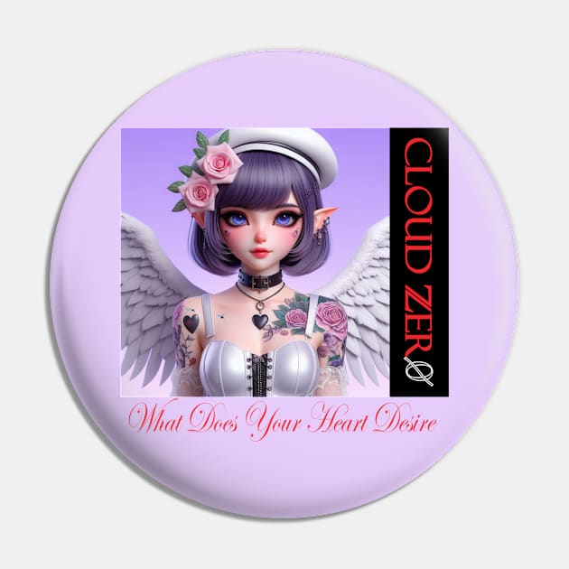 Goth Elf Angel Girl Pin by PlayfulPandaDesigns