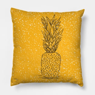 Snowy Pineapple in Winter - Christmas in the Tropics Pillow