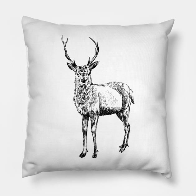 Deer Pillow by rachelsfinelines