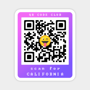 Scan for California, Qr Code Funny Memes -16 Magnet