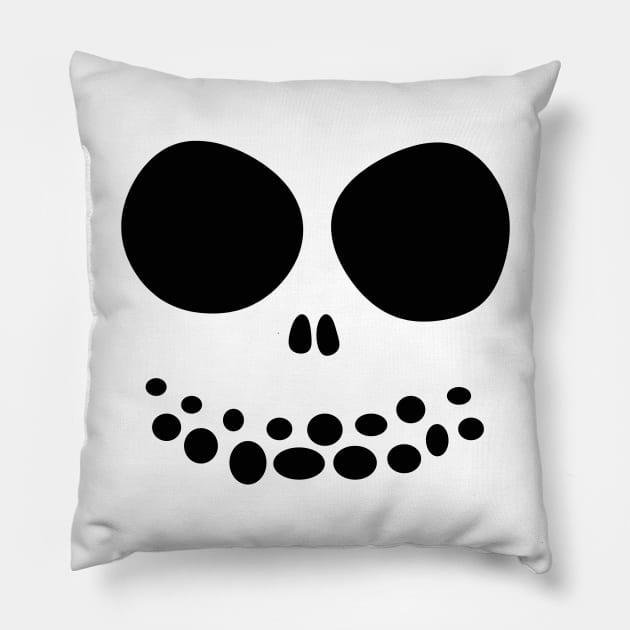 Skull Face Easy Halloween Costume Pillow by julieerindesigns