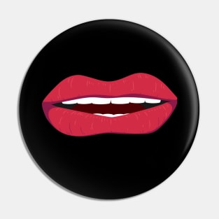 RED LIPS FACE MASK Pin