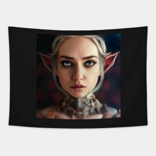 Lenna Wynwraek - Portrait of Beautiful Elf Woman Tapestry