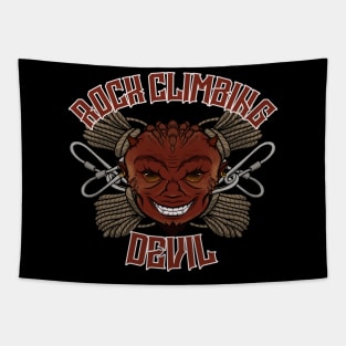 Rock climbing Devil Tapestry