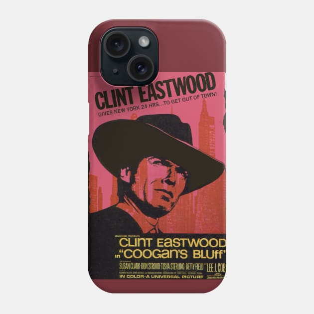 Classic Clint Eastwood Movie Poster - Coogan's Bluff Phone Case by Starbase79