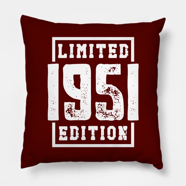 1951 Limited Edition Pillow by colorsplash