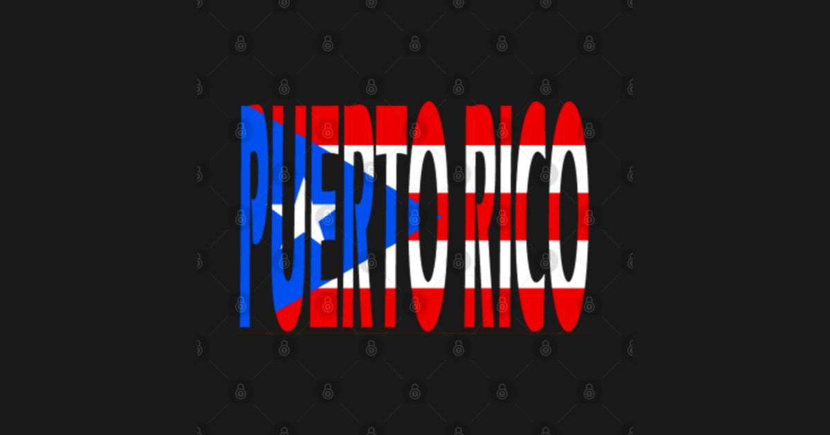 Puerto Rico Text Flag Puerto Rico TShirt TeePublic