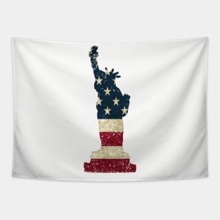 American Flag Statue of Liberty Tapestry