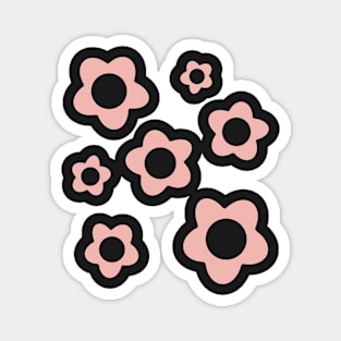 pack flowers aesthetic pink salmon orange Magnet