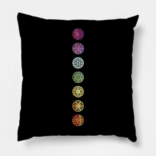 Chakras Mandalas Sacred Geometry Pillow