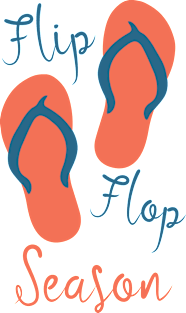 Flip Flop Season - Summer Time Sandals Warm Weather Magnet