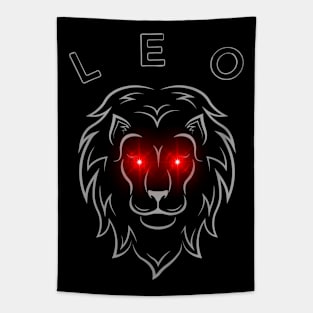 Leo | Evil Red Eyed Lion Tapestry