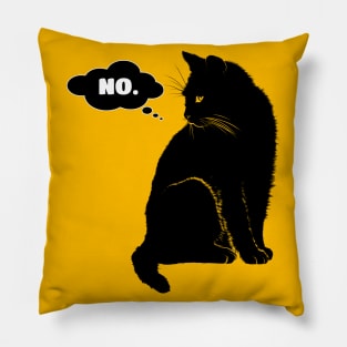 Realistic Cat Says No Pillow