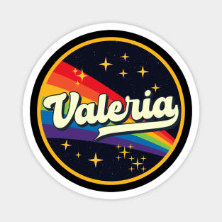 Valeria // Rainbow In Space Vintage Style Magnet