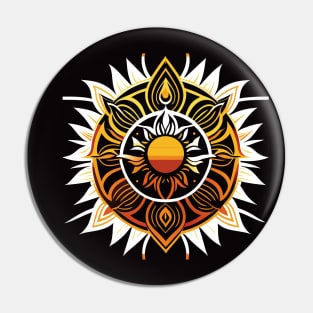 Psychedelic Sunflower: Vibrant Fusion Pin