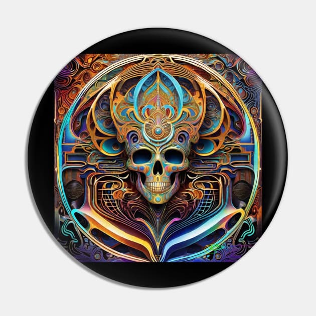 Cosmic Psychedelic Skull - Trippy Patterns 157 Pin by Benito Del Ray