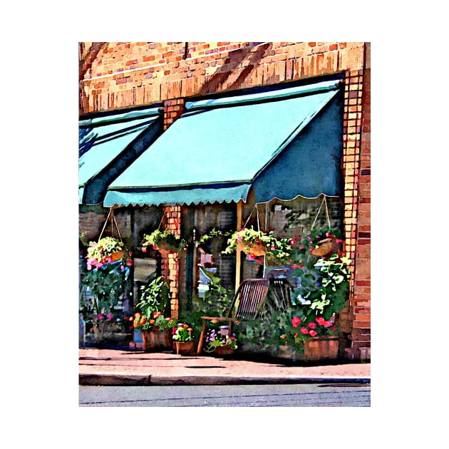 Mountianside NJ - Flower Shop With Green Awning by SusanSavad