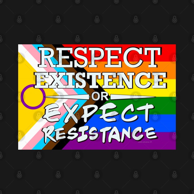 Respect Exsistence or Expect Resistance, Intersex Pride Flag by aadventures