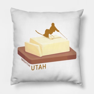 Ski Butter Carving | Brighton Utah Pillow