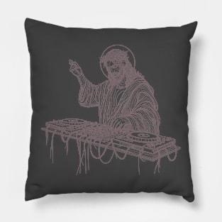 jesus dj shirt, jesus dj, party jesus Pillow