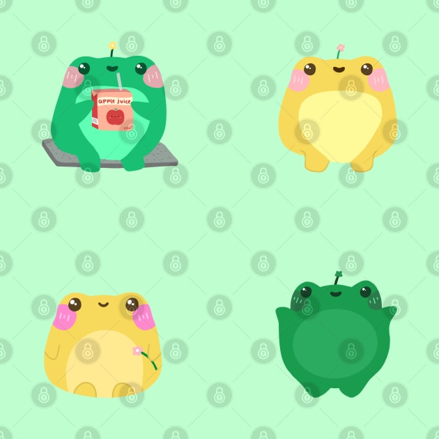 Cute Frogs Set by Sofia Sava