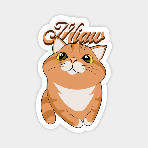 cat miaw Magnet by Horisondesignz