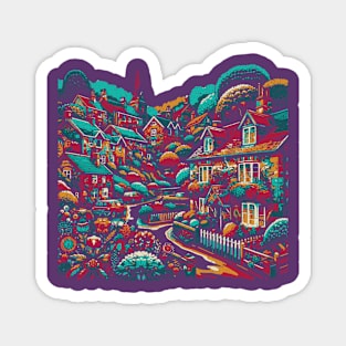 Swirling Village Magnet