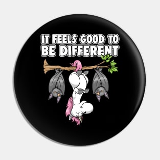 Unicorn Bat Fairytale It Feels Good To Be Different Pin