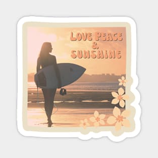 Love Peace and Sunshine Magnet