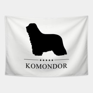 Komondor Black Silhouette Tapestry