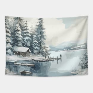 Winter Lake Tapestry