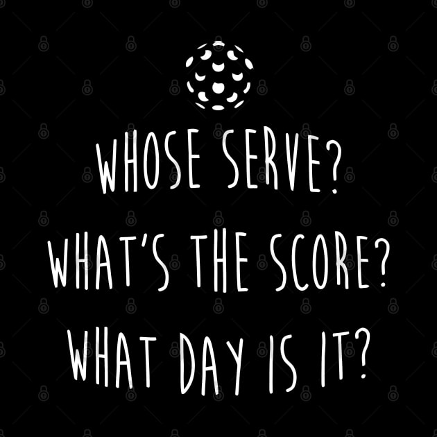 Who'S Serve What'S The Score What Day Is It by tanambos