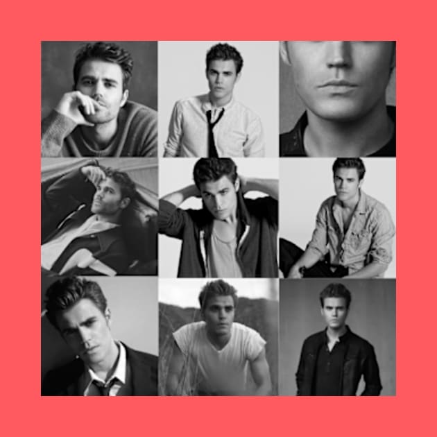 Paul Wesley Collage Leo Zodiac black and white by Athira-A