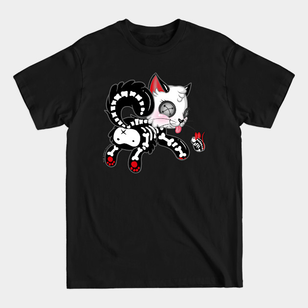 Disover Skele Kitty Red Version - Skeleton Cat - T-Shirt