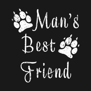 Man's Best Friend Vintage Distressed Design T-Shirt